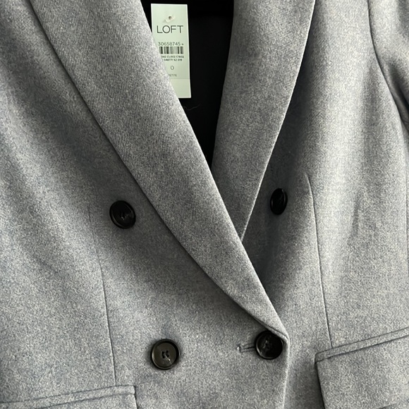 NWT LOFT Melange Double Breasted Blazer 0 Petite - Picture 3 of 6